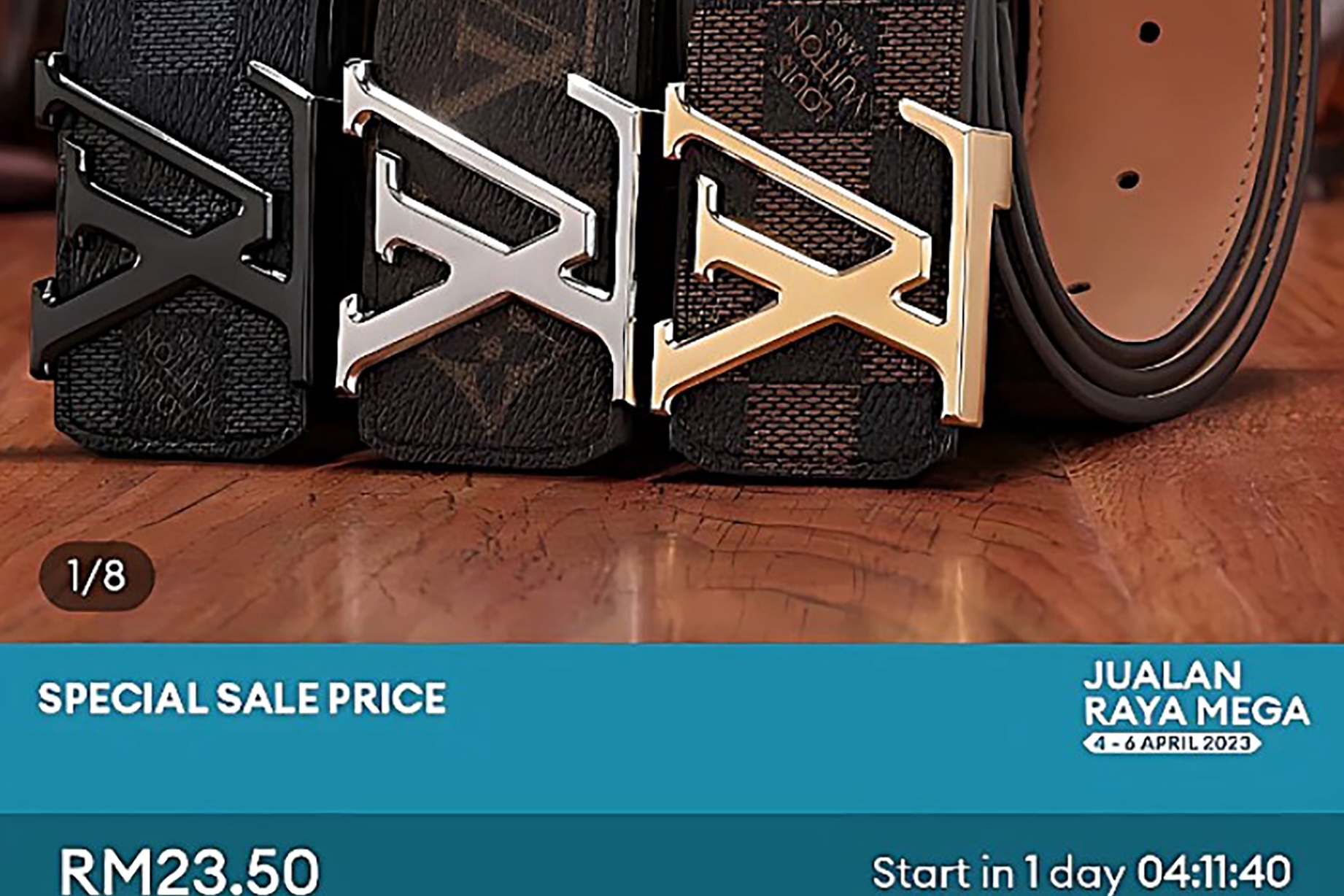 Lazada fake LV belt
