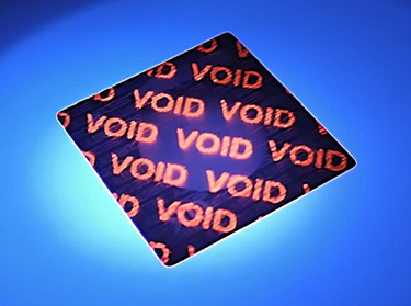 hologram sticker with red invisible UV ink