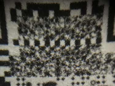 Anti-copy QR code under microscope
