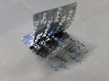 Silver color hologram sticker with custom reveal pattern