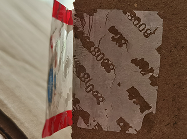 hologram sticker with customized reveal pattern to seal on box