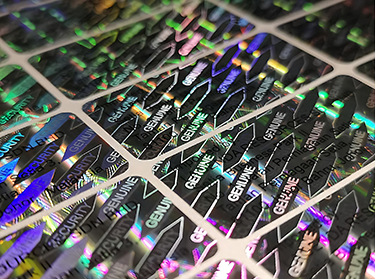 Generic pattern hologram sticker with GENUINE design
