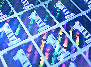 hologram sticker with invisible UV ink in single pattern