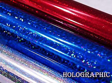 Hologram lamination film with multiple colors for choice