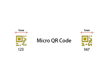 Micro QR code demetallized on hologram sticker with 1mm width