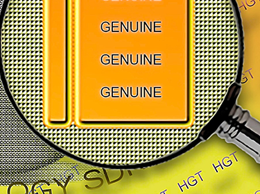 Micro-text design with magnifying glass