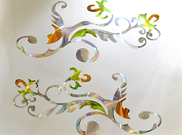 Hologram sticker with thermochromic ink