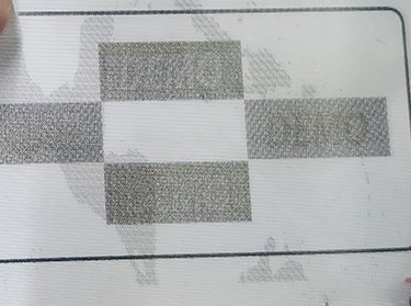 Multi-layer encoded text showing DEMO at another angle