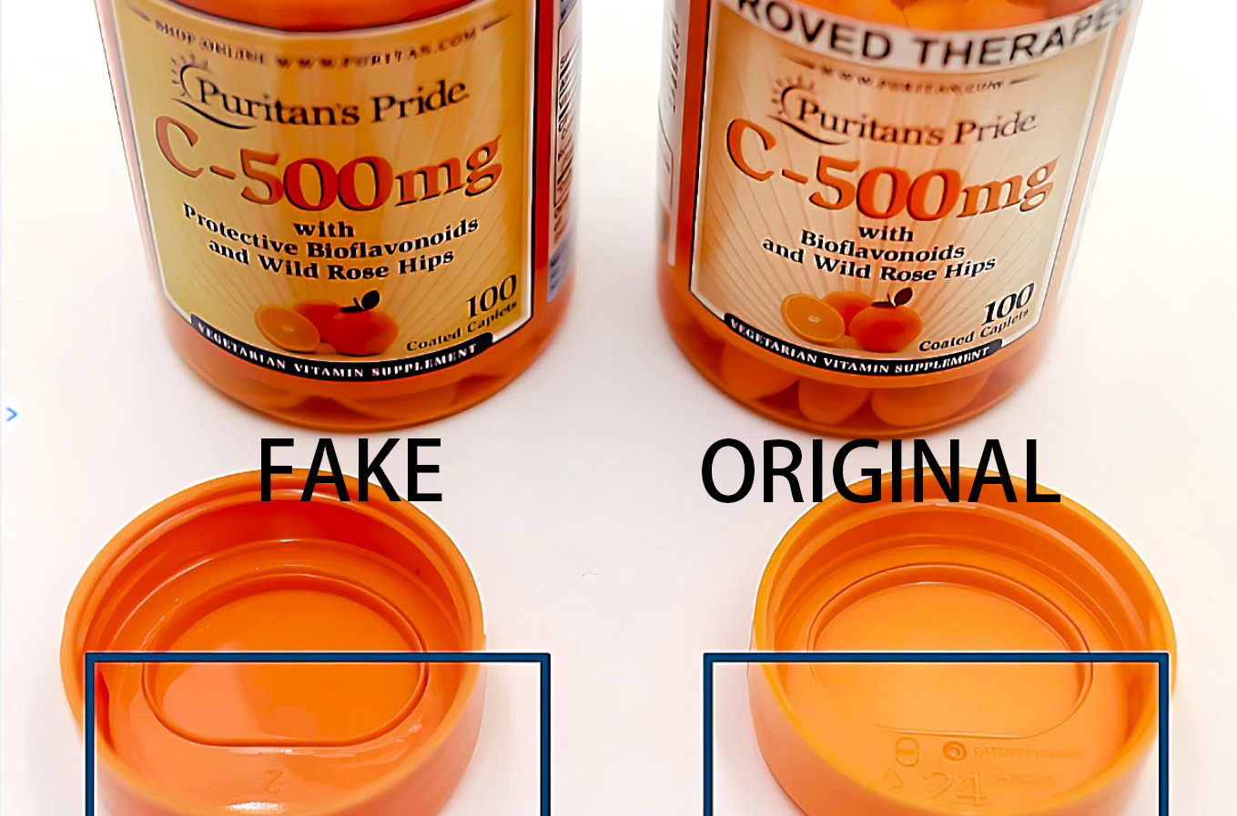 Fake Puritan's supplements