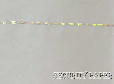Security paper with security thread